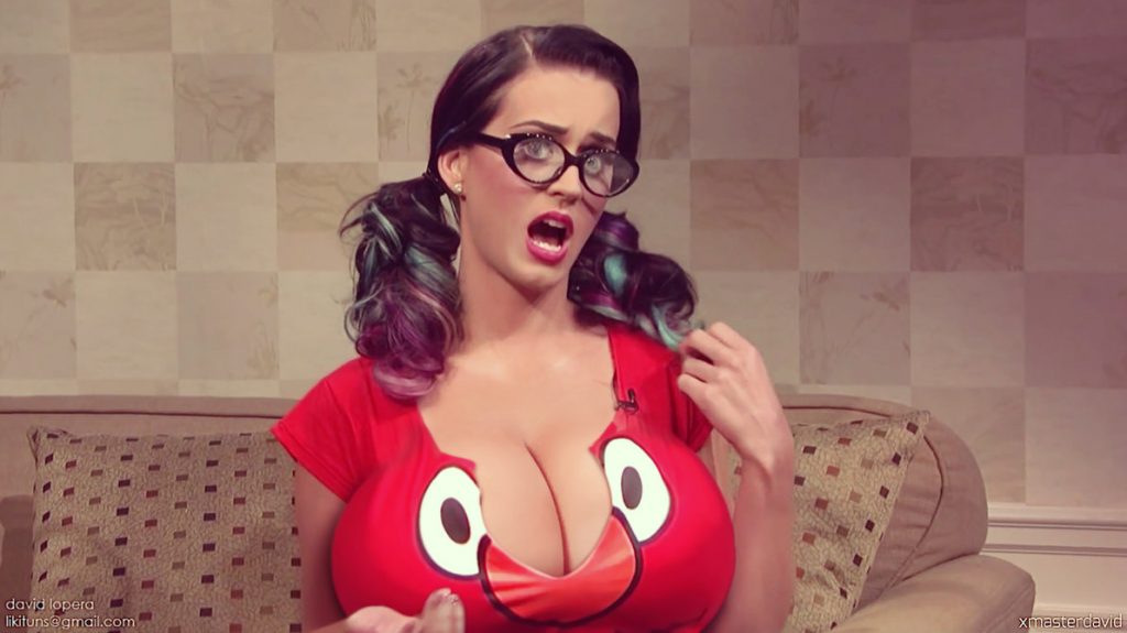 Katy Perry wears VERY tight Elmo top