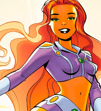 Starfire with all 9 of her stomachs filled